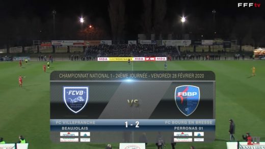 Foot - Villefranche vs Bourg-en-Bresse  28/02/2020